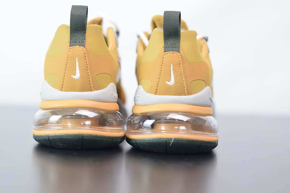 耐克Nike Air Max 270 React小麦色气垫运动鞋纯原版本 货号：AO4971-700