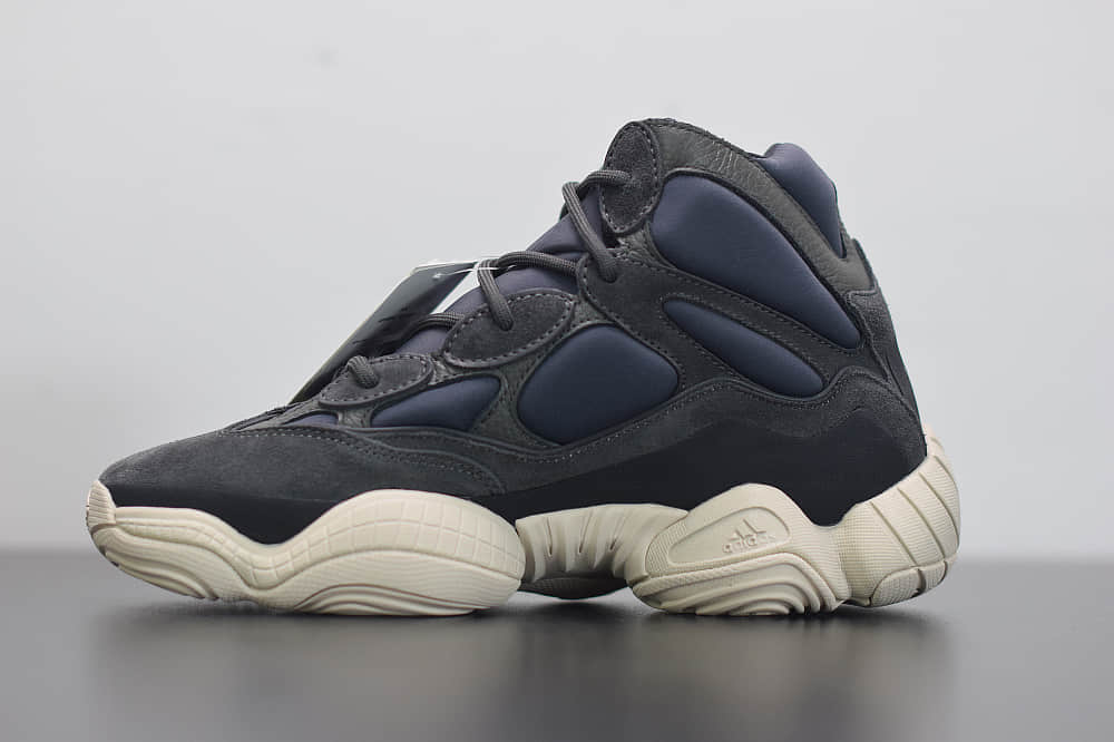 阿迪达斯Adidas YEEZY 500 HIGH「Slate」黑曜石高帮复古运动鞋纯原版本 货号：FW4968