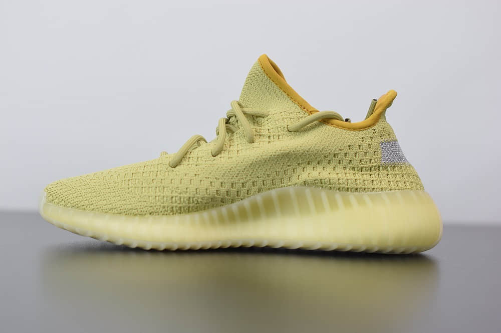 阿迪达斯ADIDAS YEZZY 350 V2黄侧透满天星休闲慢跑鞋纯原版本 货号：FX9034