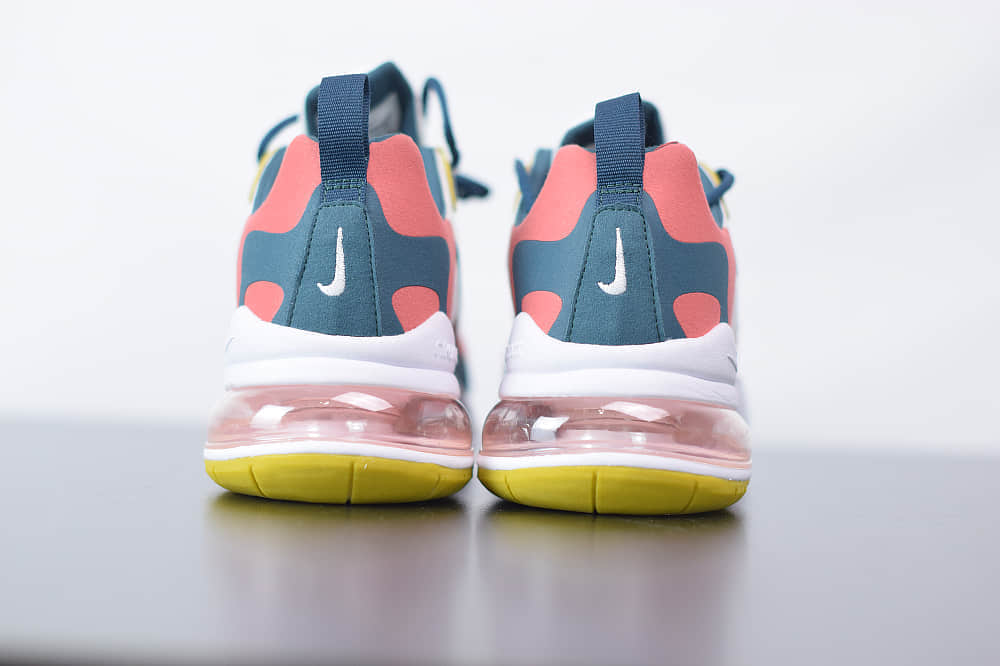 耐克Nike Air Max 270 React白蓝绿色气垫运动鞋纯原版本 货号:CT1264-103