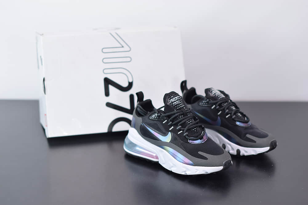 耐克Nike Air Max 270 React黑紫色气垫运动鞋纯原版本 货号:CT5064-001