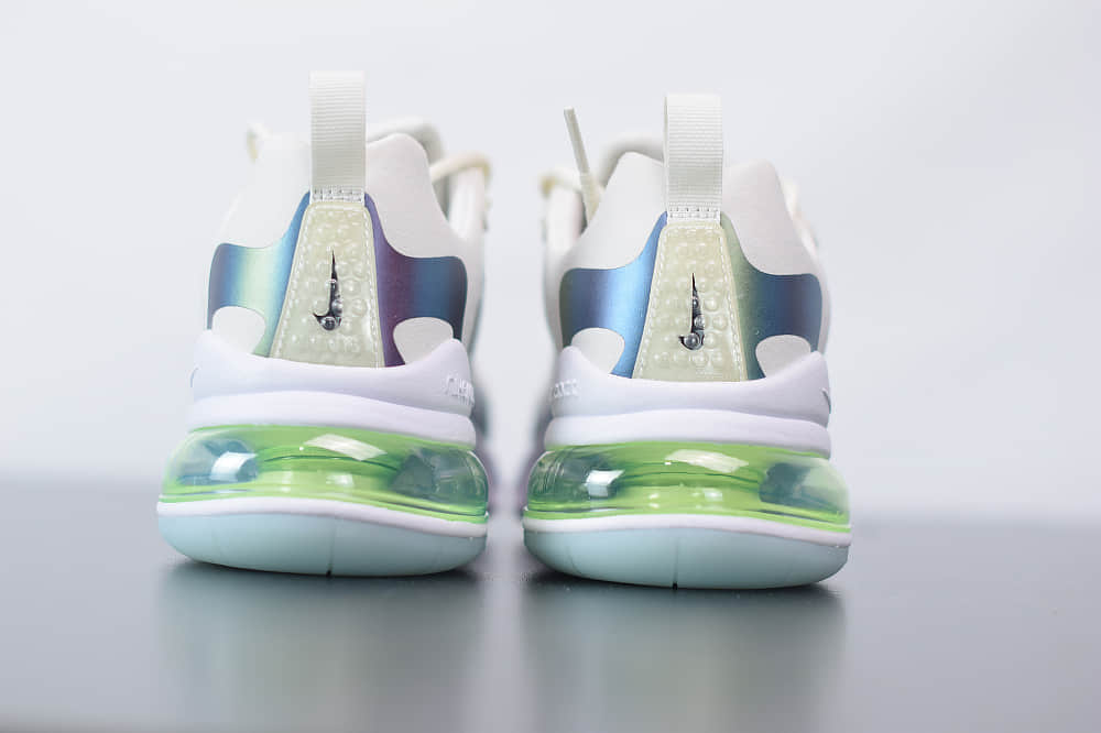 耐克Nike Air Max 270 React白绿色气垫运动鞋纯原版本 货号：CT5064-100