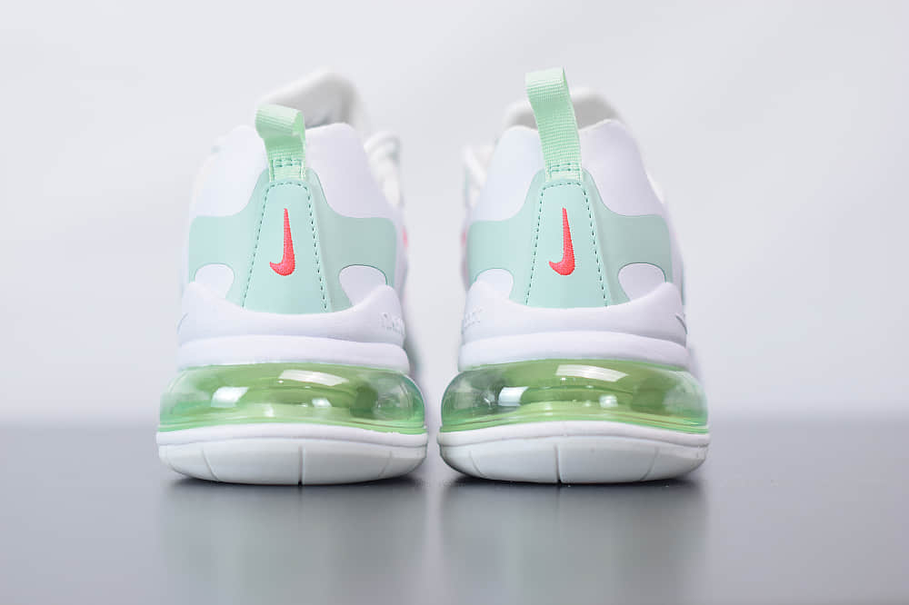 耐克Nike Air Max 270 React绿白红色气垫运动鞋纯原版本 货号:CV3025-100