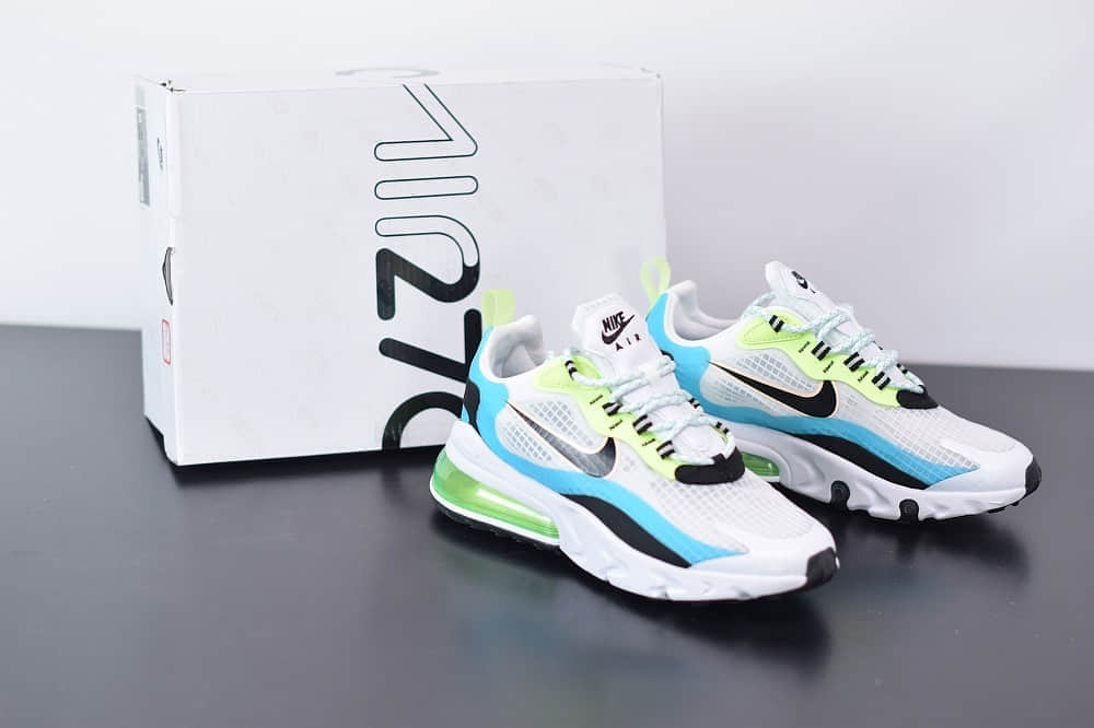 耐克Nike Air Max 270 React白绿色气垫运动鞋纯原版本 货号：CT1265-300