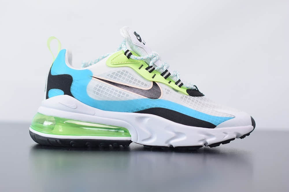 耐克Nike Air Max 270 React白绿色气垫运动鞋纯原版本 货号：CT1265-300