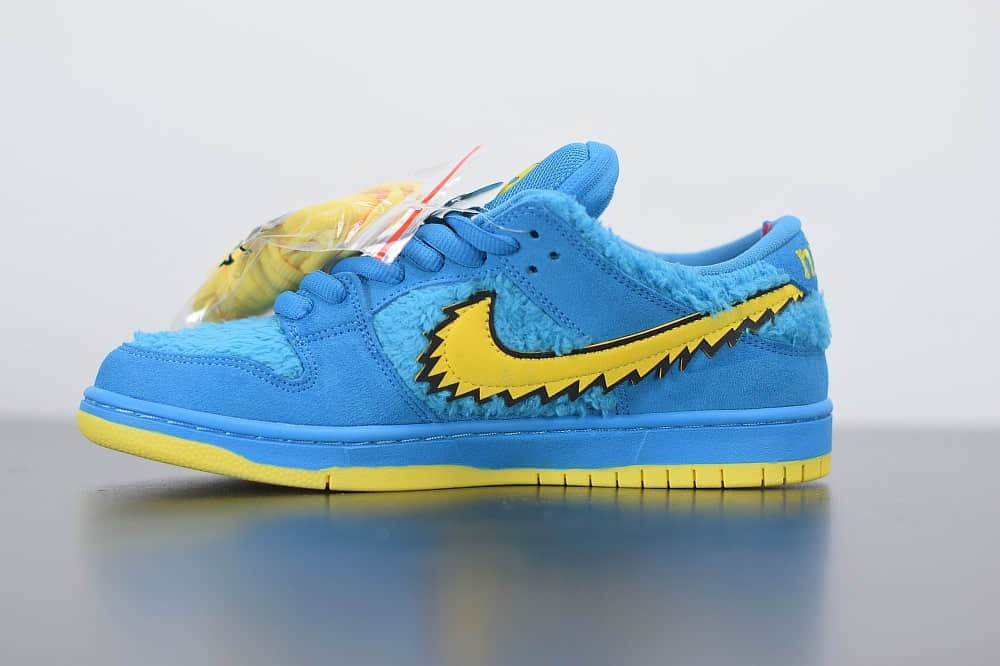 耐克NIKE SB DUNK LOW PRO QS蓝黄低帮跳舞小熊板鞋纯原版本 货号：CJ5378-400
