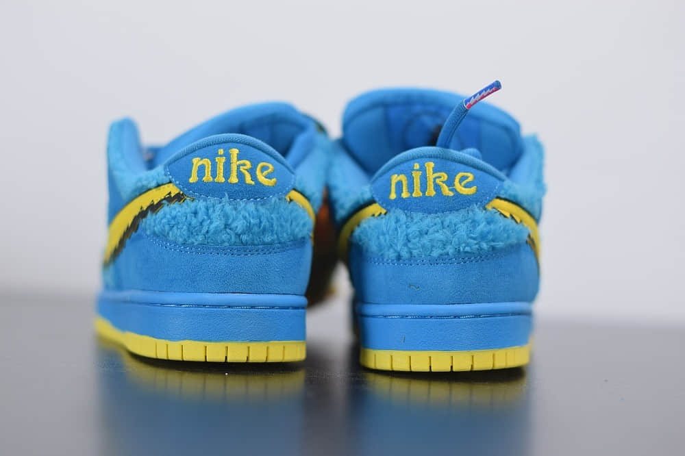 耐克NIKE SB DUNK LOW PRO QS蓝黄低帮跳舞小熊板鞋纯原版本 货号：CJ5378-400