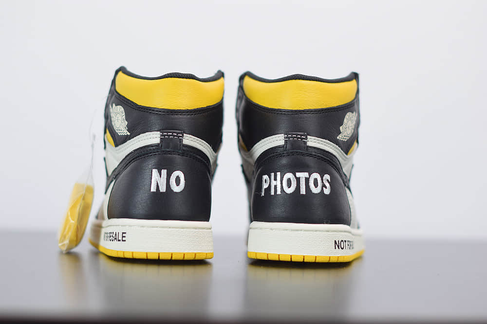 乔丹Air Jordan 1 RETRO HIGH 禁止转卖黑黄高帮篮球鞋纯原版本 货号：861428-107