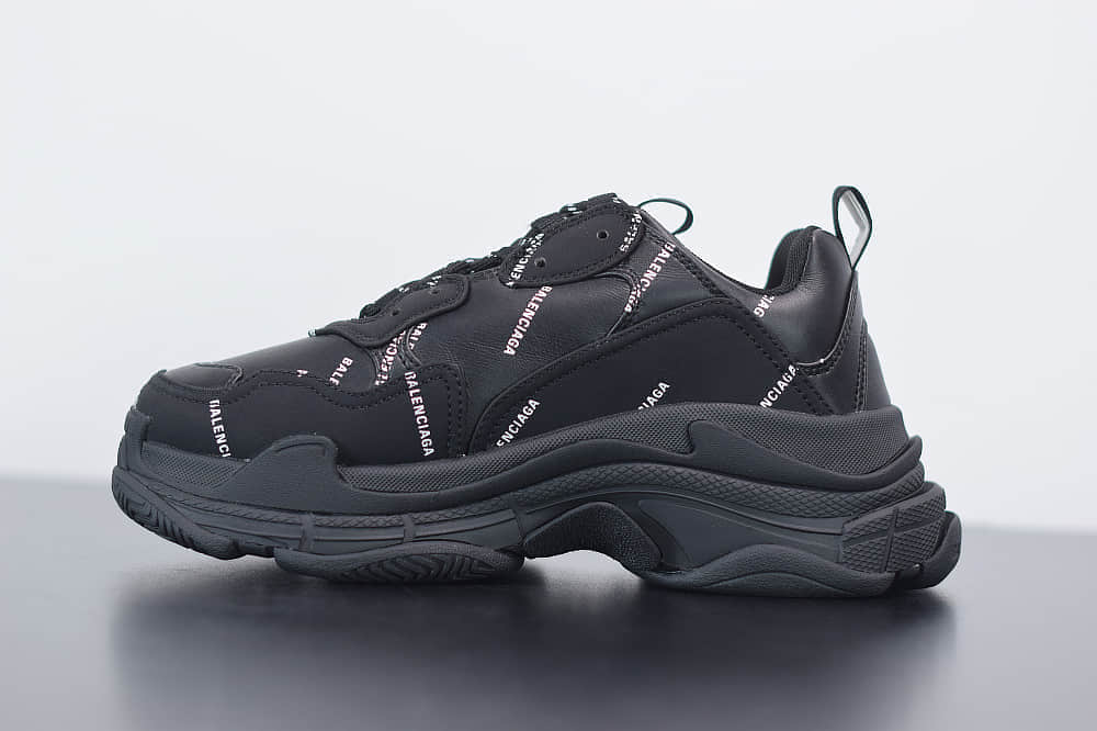 巴黎世家Balenciaga Triple S黑色标识复古老爹鞋纯原版本