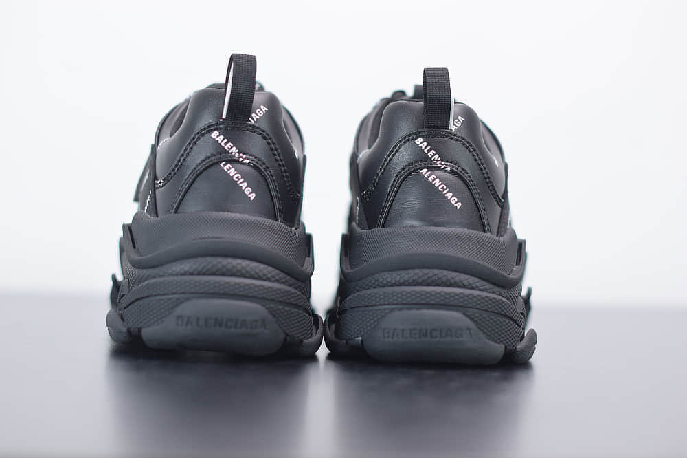 巴黎世家Balenciaga Triple S黑色标识复古老爹鞋纯原版本