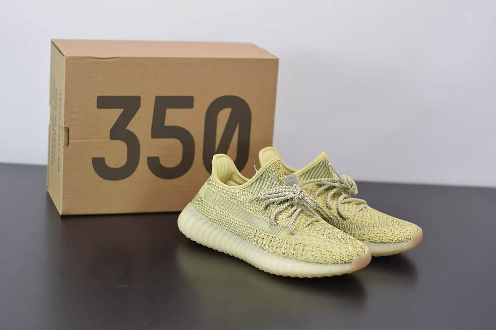 阿迪达斯ADIDAS YEZZY 350 V2丁黄满天星欧洲限定纯原版本 货号：FV3255