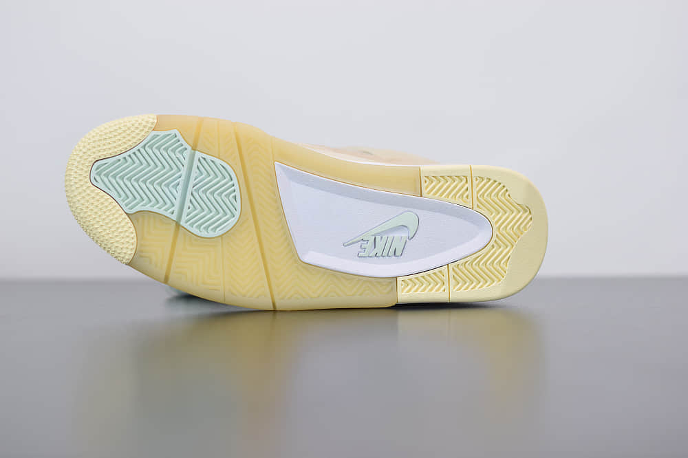 乔丹Off-White™ x Air Jordan 4 RetroCreamSail AJ4ow奶油联名款篮球鞋纯原版本 货号：CV9388-100