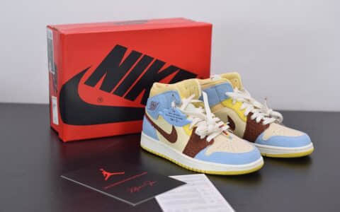 乔丹Air Jordan 1 Mid “Fearless”AJ1中帮非洲风情篮球鞋纯原版本 货号：CU2803-200