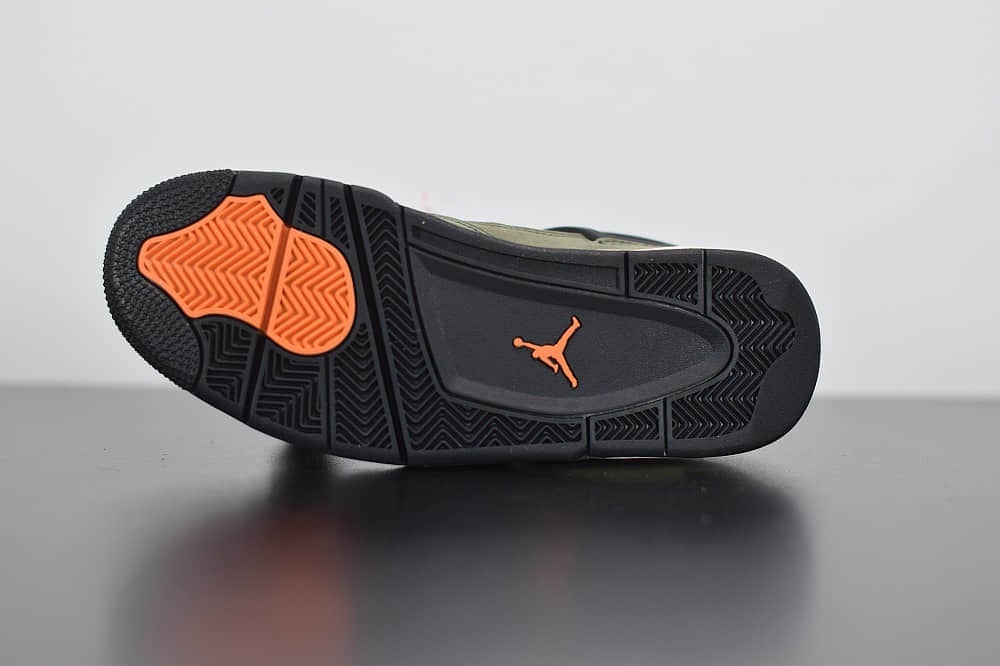 乔丹Jordan4 x Travis Scott Olive联名橄榄绿麂皮篮球鞋纯原版本 货号：JBM351-M1