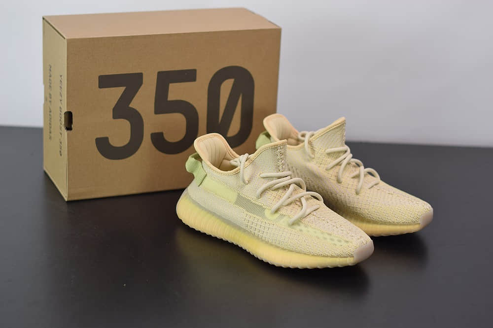 阿迪达斯ADIDAS YEZZY 350 V2亚麻色亚洲限定纯原版本 货号:FX9028