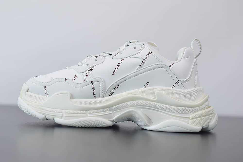 巴黎世家Balenciaga Triple S满印Logo串标老爹鞋