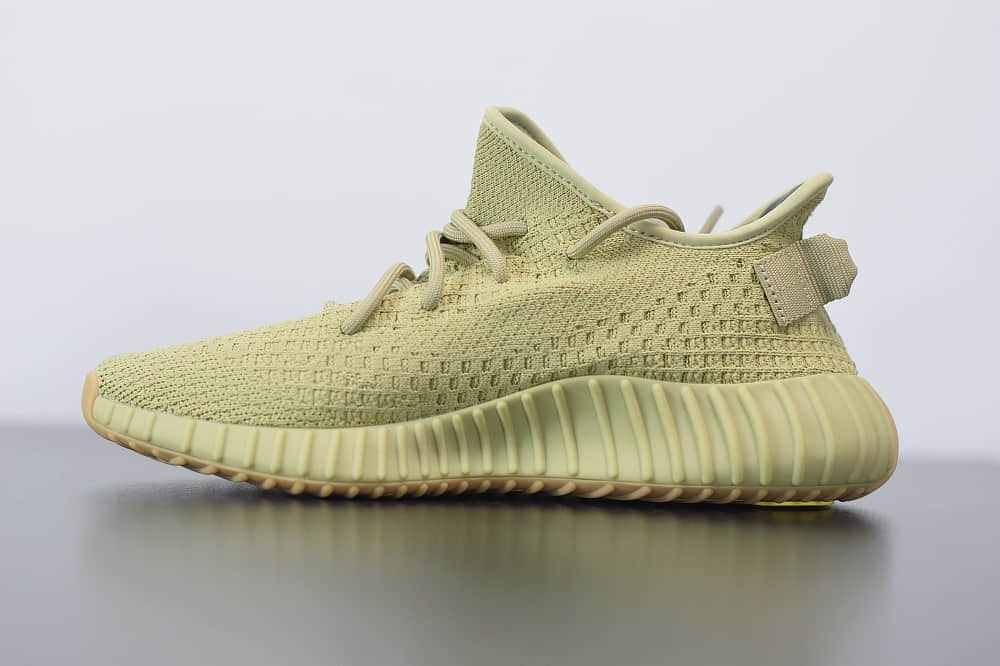 阿迪达斯adidas Yeezy Boost 350 V2硫磺抹茶绿爆米花休闲慢跑鞋纯原版本 货号：FY5346