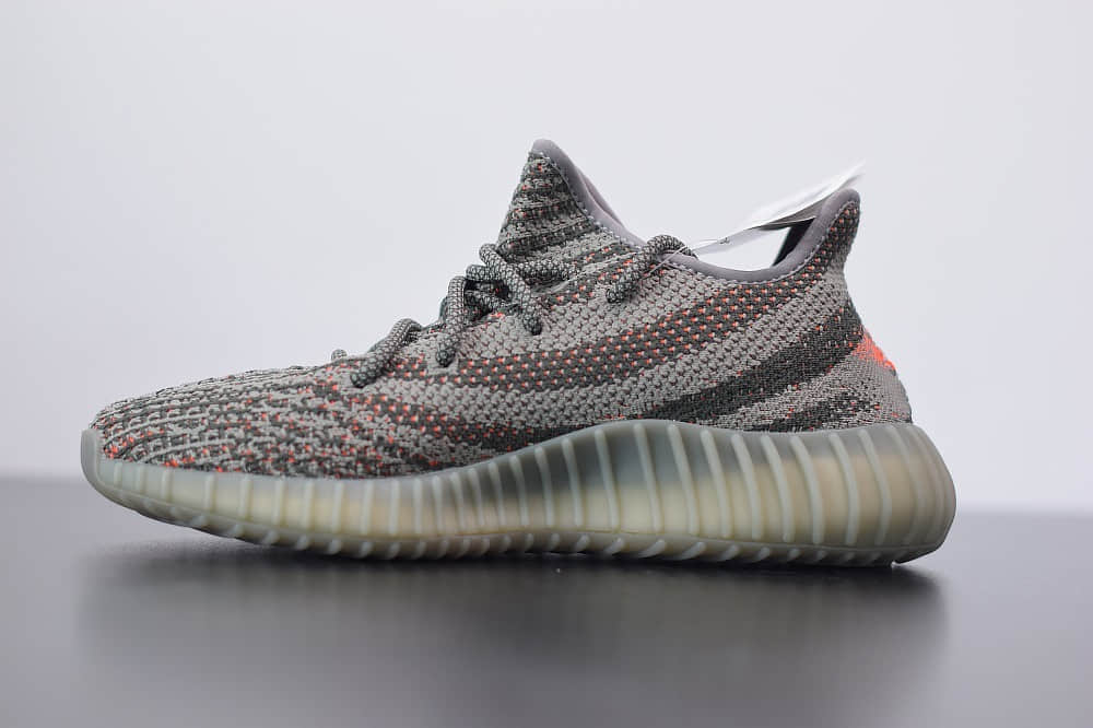 阿迪达斯ADIDAS YEZZY 350 V2灰橙爆米花休闲慢跑鞋纯原版本 货号：BB1826