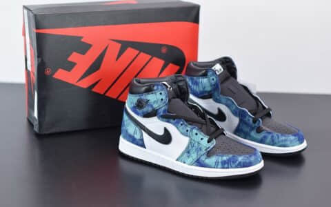 乔丹AirJordan 1 Retro Tie-Day AJ1高帮扎染配色板鞋纯原版本 货号：CD0461-100