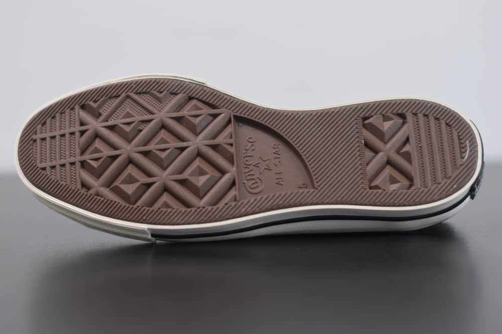 匡威converse all star1970S三星标低帮军绿色硫化帆布鞋纯原版本 货号：162060C