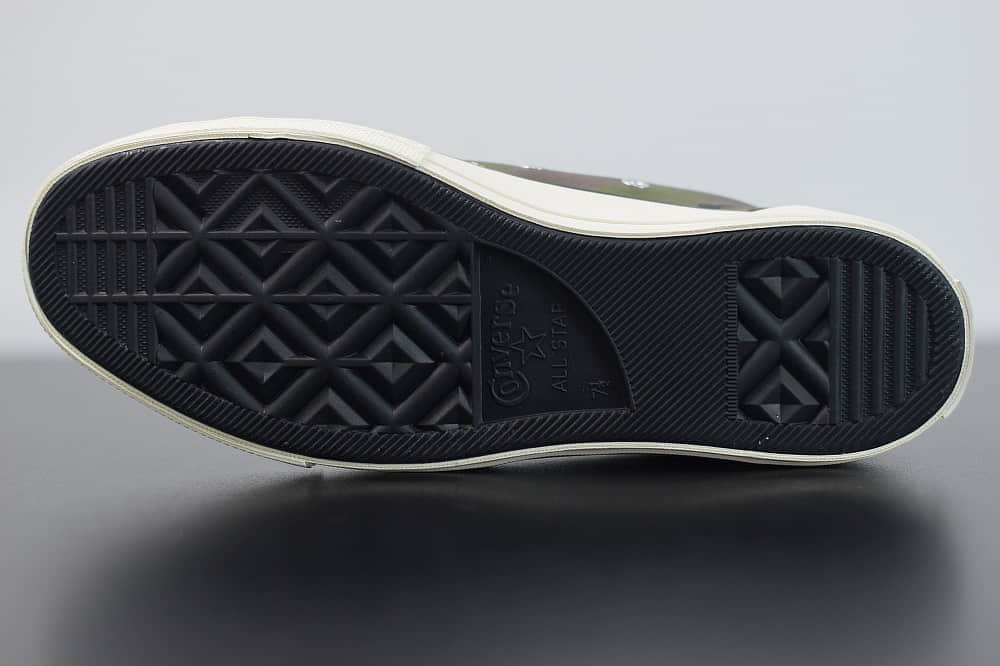 匡威Converse Chuck Taylor All Star 1970s OXBrown Duck低帮经典陆军迷彩深绿黑休闲运动硫化帆布鞋纯原版本 货号:165559C