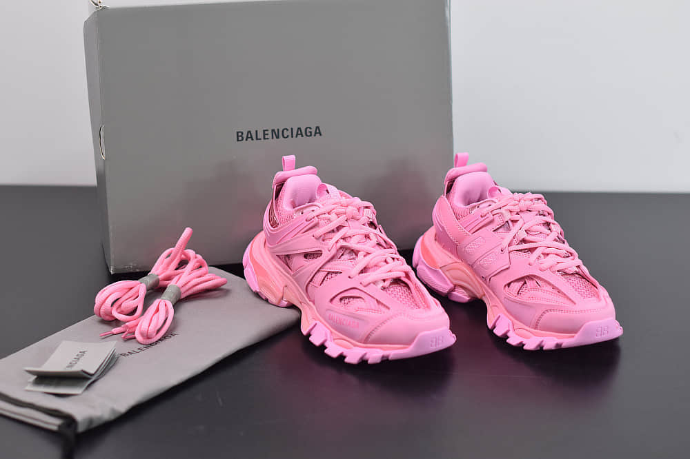 巴黎世家Balenciaga Sneaker Tess s.Gomma MAILLE WHITEORANGE粉色三代户外概念鞋纯原版本货号:542436W2LA15842