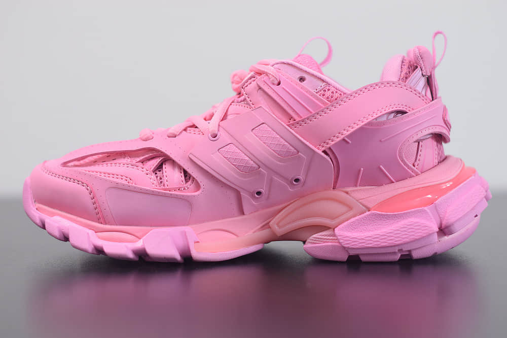 巴黎世家Balenciaga Sneaker Tess s.Gomma MAILLE WHITEORANGE粉色三代户外概念鞋纯原版本货号:542436W2LA15842