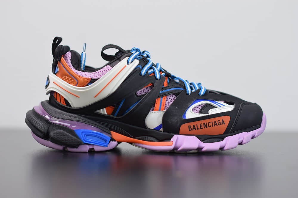 巴黎世家Balenciaga Sneaker Tess s.Gomma MAILLE WHITEORANGE黑紫色三代户外概念鞋纯原版本