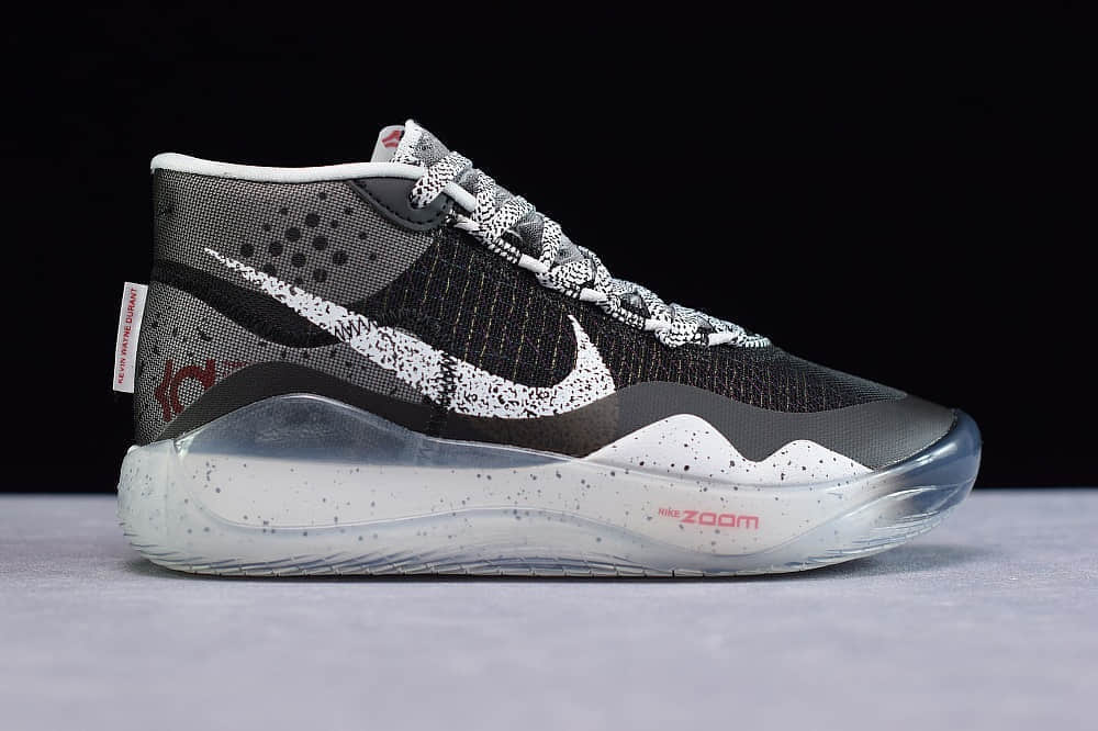 耐克NIKE ZOOM KD12 EP杜兰特12代黑灰休闲运动篮球鞋纯原版本 货号：AR4230-002