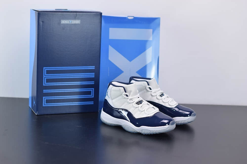 乔丹Air Jordan 11“Win Like '82 AJ11北卡白蓝高帮篮球鞋纯原版本 货号：378037-123