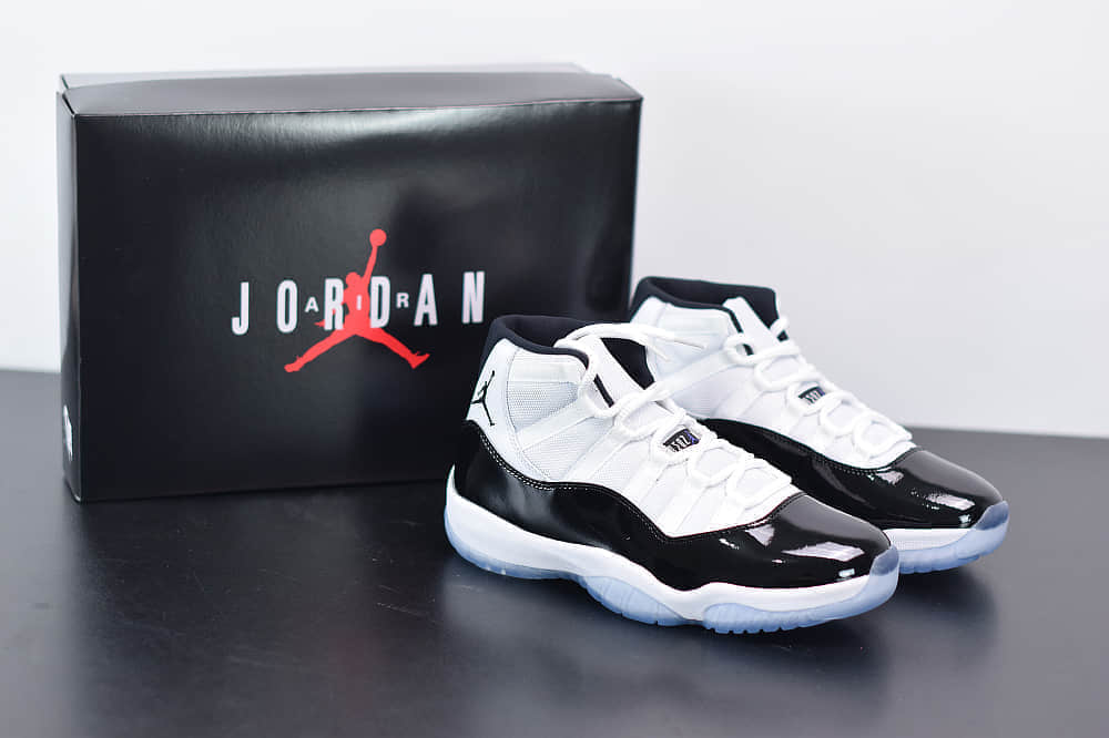 乔丹Air Jordan 11 Concord AJ11康扣黑白高帮篮球鞋纯原版本 货号：378037-100