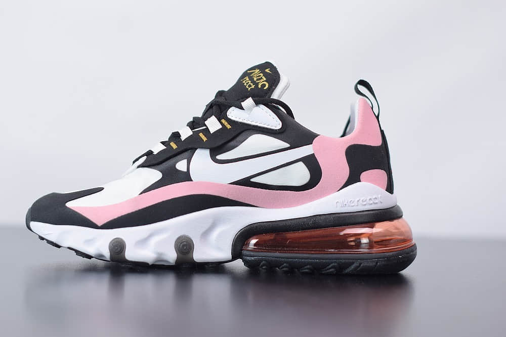 耐克Nike Air Max 270 React黑粉白色气垫运动鞋纯原版本 货号:AT6174-005