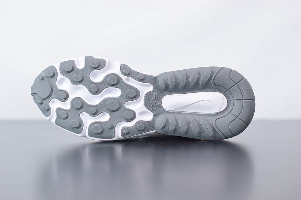 耐克Nike Air Max 270 React炫彩米白气垫运动鞋纯原版本 货号：CD6615-100