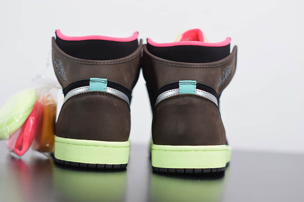 乔丹Air Jordan 1 Retro High OG Bio Hack 彩色拼接生物黑客”经典复古经典高帮百搭文化篮球鞋纯原版本 货号：555088-201