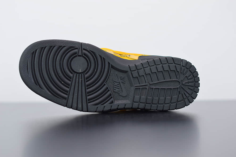 耐克OFF-WHITE x Air Rubber Dunk “University Gold”黑金亚洲限定陈伟霆上脚联名款纯原版本 货号:CU6015-700