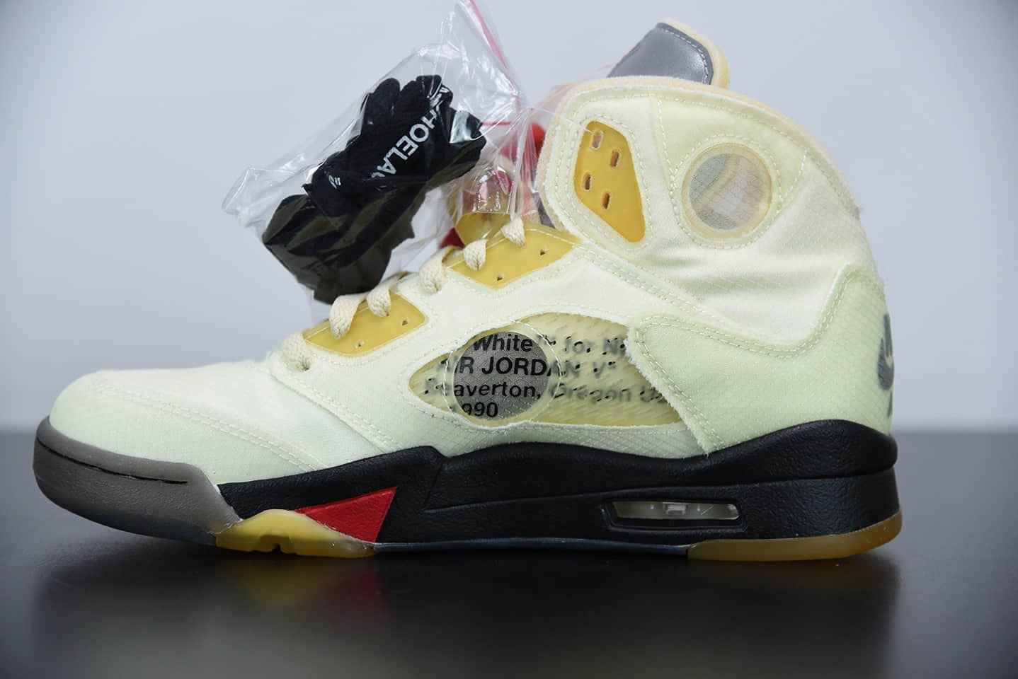 乔丹Air Jordan 5 x off white 联名款金蝉翼篮球鞋纯原版本 货号:DH8565-100
