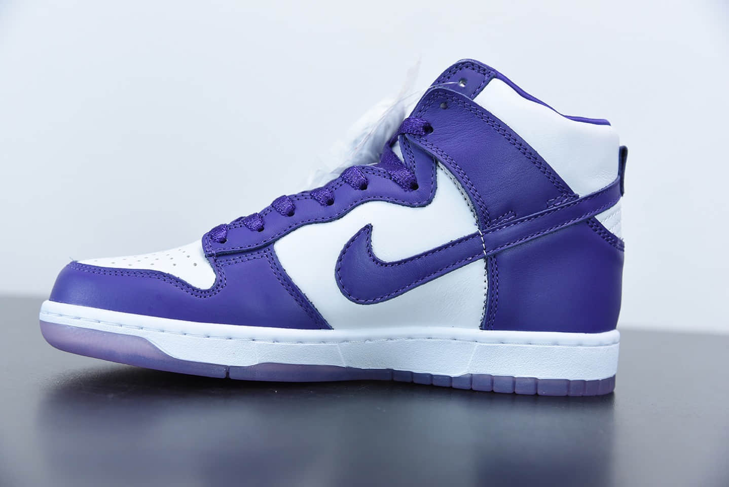 耐克Nike Dunk High “Varsity Purple” 白紫扣篮系列复古高帮休闲运动滑板板鞋纯原版本 货号:DC5382-100