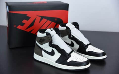 乔丹Air Jordan 1 High OG“Dark Mocha小倒钩黑摩卡高帮篮球鞋纯原版本 货号：555088-105