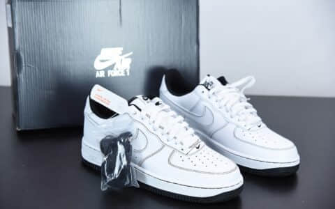 耐克Nike Air Force 1 Low 马克笔黑白缝线空军一号低帮运动休闲板鞋纯原版本 货号： CV1724-104