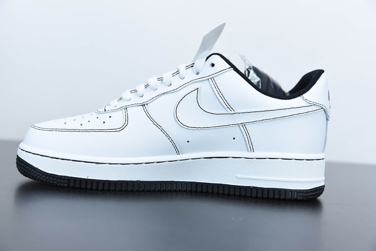 耐克Nike Air Force 1 Low 马克笔黑白缝线空军一号低帮运动休闲板鞋纯原版本 货号： CV1724-104