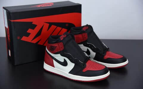 乔丹AIR JORDAN Retro High OG “Bred Toe” 黑红脚趾高帮文化篮球鞋纯原版本 货号：555088-610