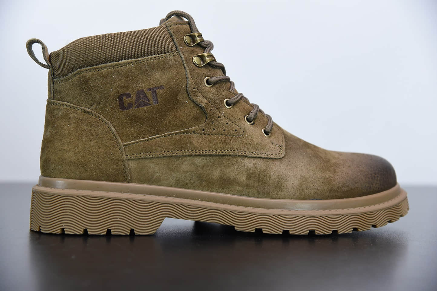 卡特CAT FOOTWEA棕绿六孔工装休闲复古潮鞋纯原版本