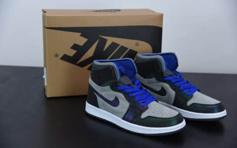 乔丹LPL x Jordan 1 High Zoom “Good Game” 3M反光变色龙黑蓝英雄联盟实拍首发联名款纯原版本 货号： DD1453-001