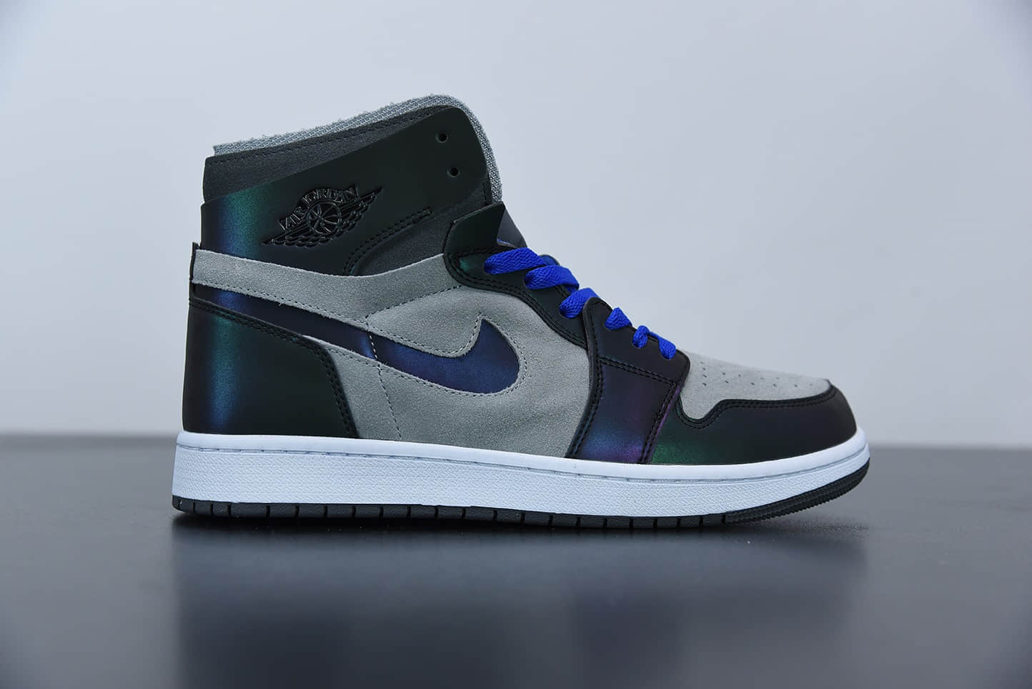 乔丹LPL x Jordan 1 High Zoom “Good Game” 3M反光变色龙黑蓝英雄联盟实拍首发联名款纯原版本 货号： DD1453-001
