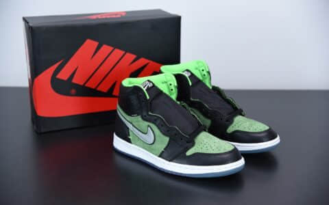 乔丹Air Jordan 1 High Zoom R2TRage Green黑绿小丑复古经典高帮百搭文化篮球鞋纯原版本 货号：CK6637-002