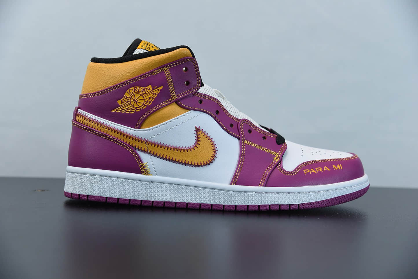 乔丹Air Jordan 1 Mid DOD 白黄粉亡灵节中帮文化篮球鞋纯原版本 货号：DC0350-100