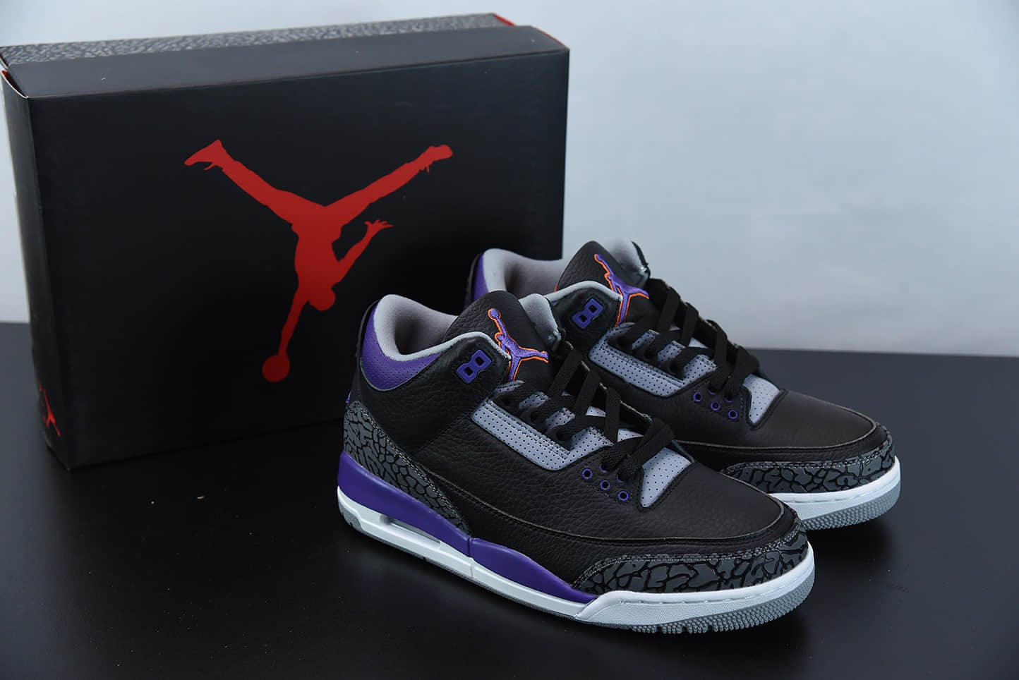 乔丹Air Jordan 3 Retro “Court Purple”黑紫配色中帮复古休闲运动文化篮球鞋纯原版本 货号:CT8532-050