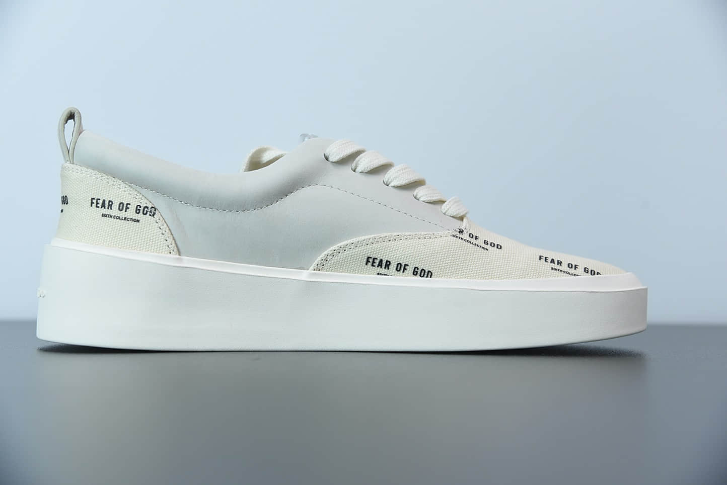 FOG Fear of God 主线101 Lace up 印花logo米白低帮板鞋纯原版本 货号：6H197000SCA