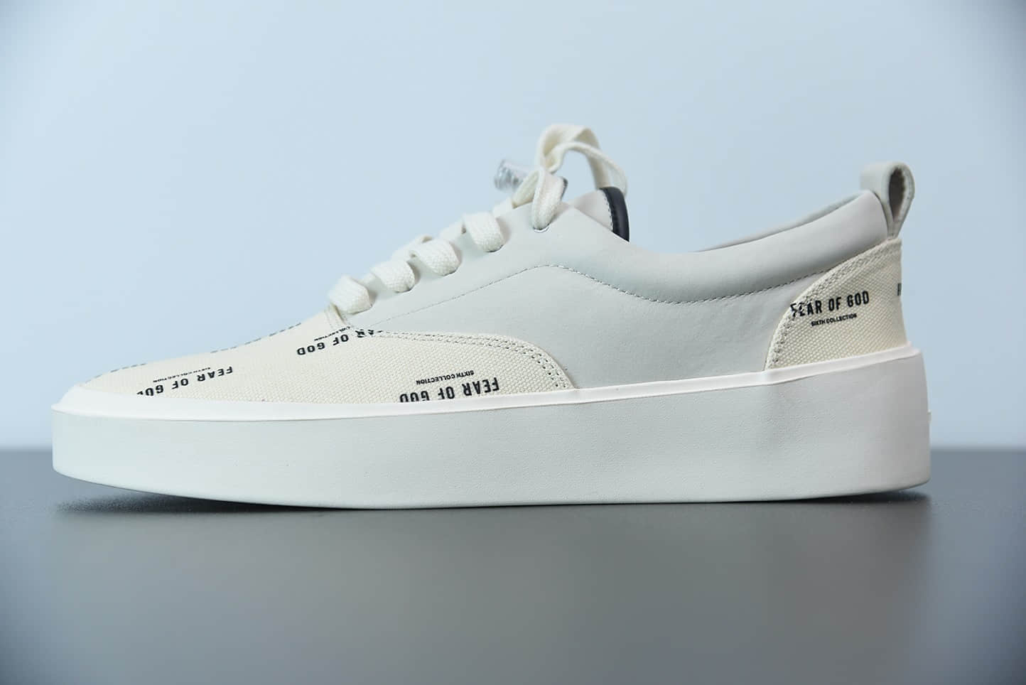 FOG Fear of God 主线101 Lace up 印花logo米白低帮板鞋纯原版本 货号：6H197000SCA