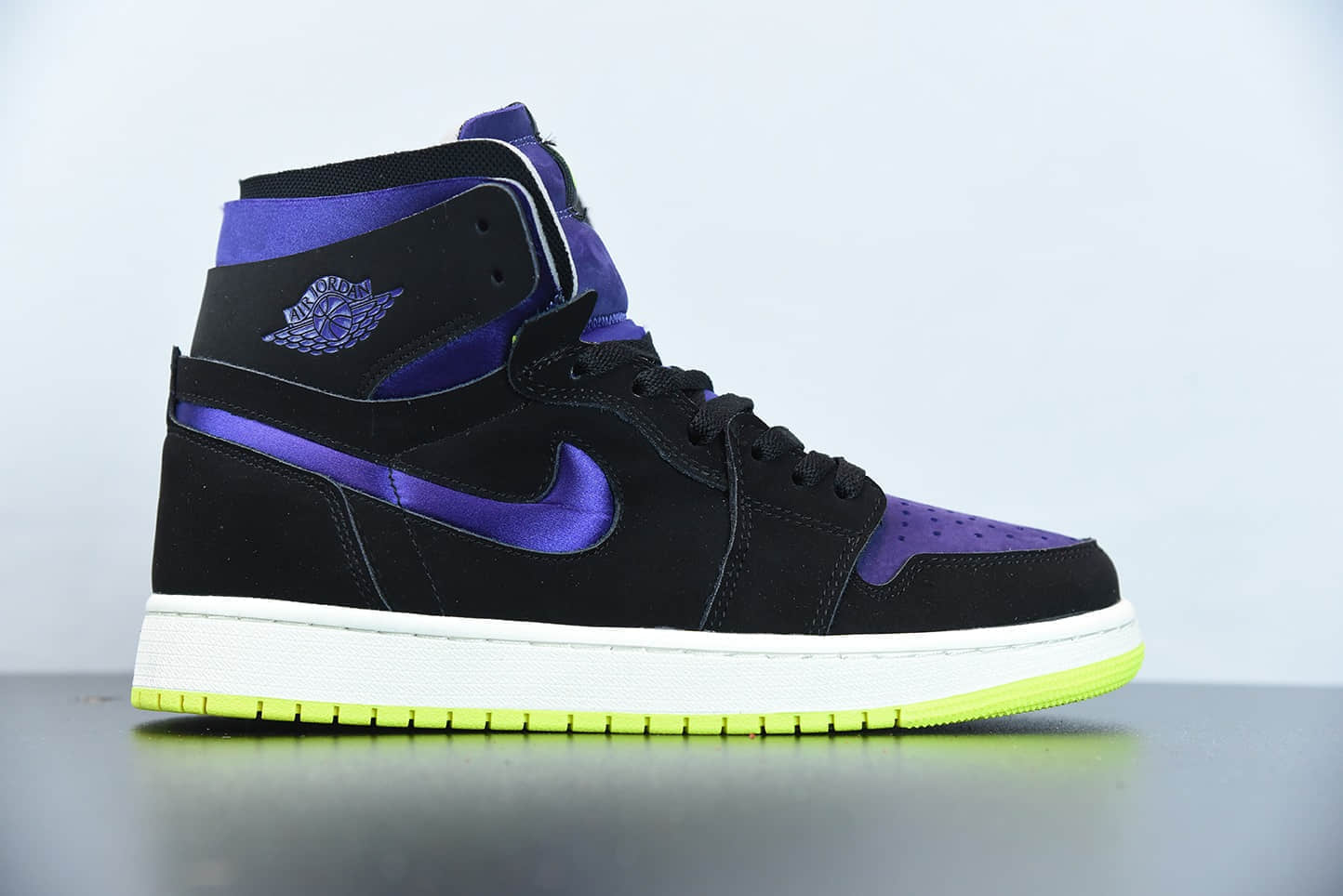 乔丹Air Jordan 1 Zoom Air CMFT “Lemon Venom” “Plum Purple” 柠檬毒液高帮板鞋纯原版本 货号：CT0979-001